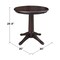 International Concepts Round 30 in Round Top Pedestal Table, 28.9 inH, Rich Mocha, 30 W, 30 L, 29.9 in H, Wood, Rich Mocha K15-30RT-27B - alternate 6